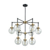 Boudreaux 9 Chandelier Matte Black/Antique Gold Ceiling Elk Lighting 