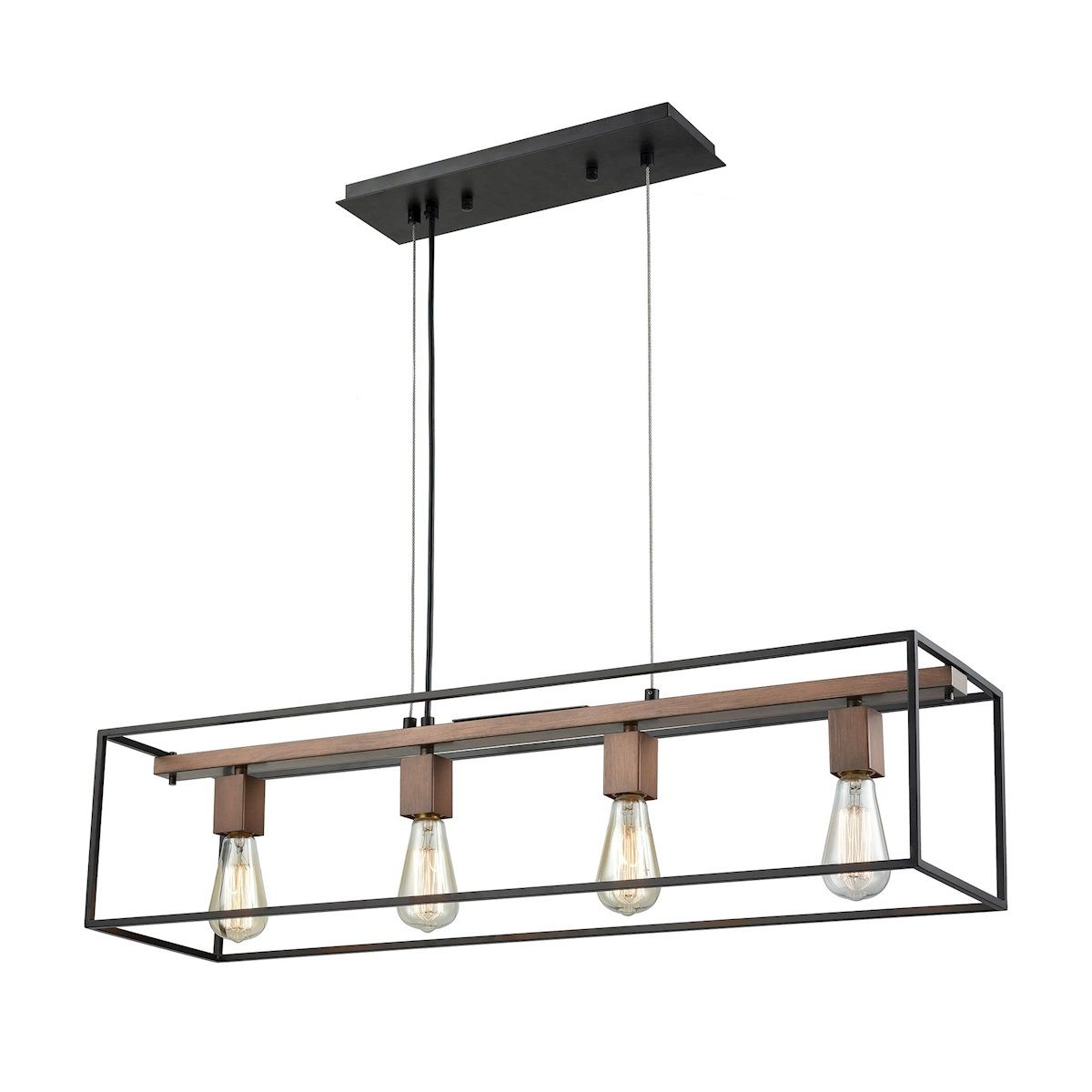 Rigby 4 Light Chandelier In Oil Rubbed Bronze And Tarnished Brass Ceiling Elk Lighting 