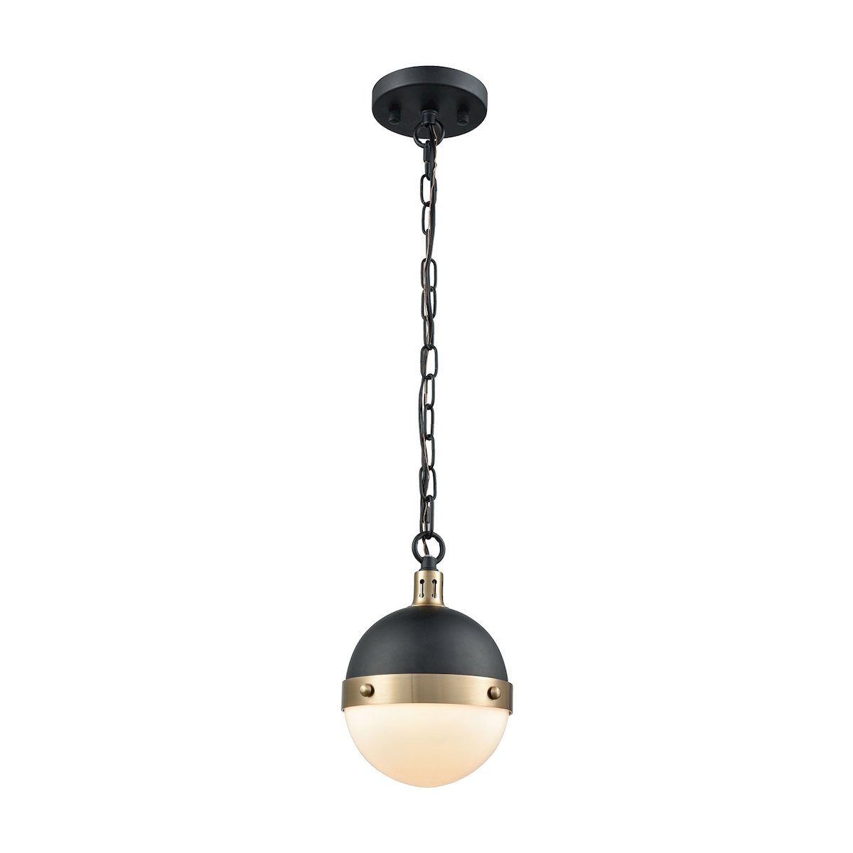 Harmelin Pendant In Matte Black And Satin Brass Ceiling Elk Lighting 