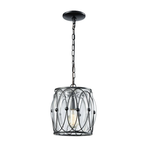 Adriano Pendant In Gloss Black With Clear Blown Glass Ceiling Elk Lighting Default Value 