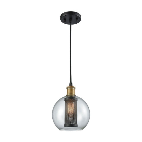 Bremington Pendant In Oil Rubbed Bronze/Aged Gold With Clear Glass Ceiling Elk Lighting 