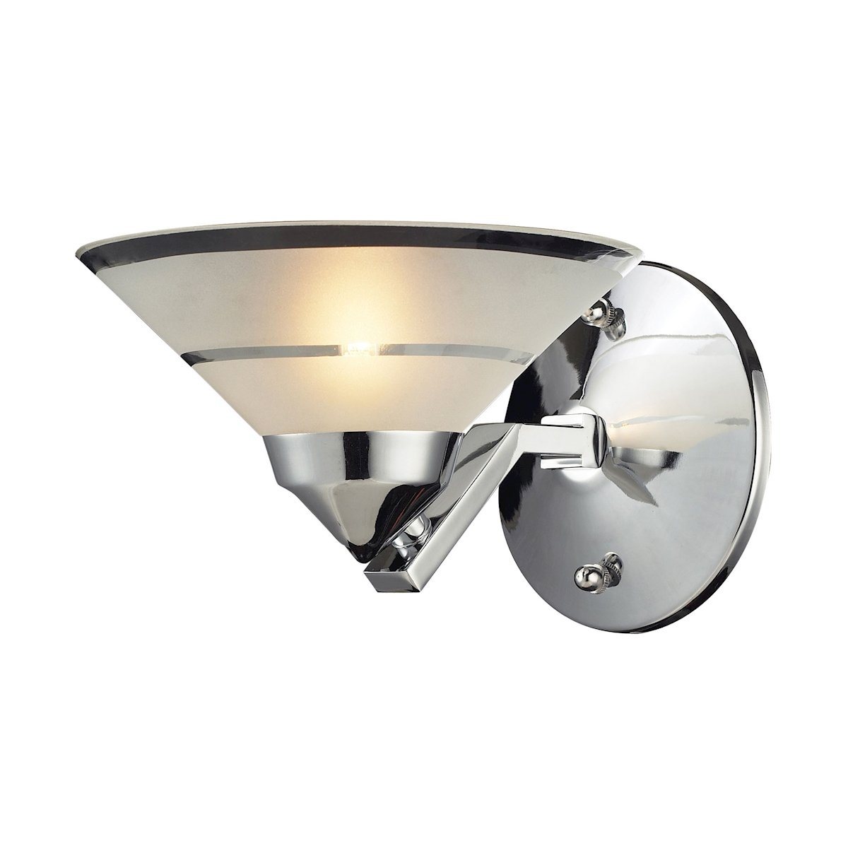 Refraction 1 Light Wall Sconce In Polished Chrome Wall Sconce Elk Lighting 