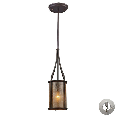 Barringer Pendant And Tan Mica With Adapter Kit