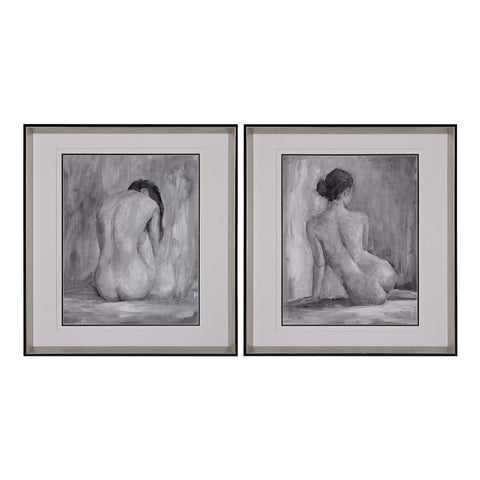 Figure In Black And White - Fine Art Prints Under Glass Wall Art Sterling 