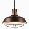 14"w Warehouse Shade Pendant (Choose finish, Optional Wire Guard) Ceiling Hi-Lite Oil Rubbed Bronze Wire Guard 