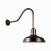 14" Gooseneck Light Warehouse Shade, QSNHL-H Arm (Choose Finish and Accessory Options) Outdoor Hi-Lite Oil Rubbed Bronze (none) 