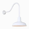 14" Gooseneck Light Warehouse Shade, QSNHL-H Arm (Choose Finish and Accessory Options) Outdoor Hi-Lite White (none) 