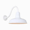 14" Gooseneck Light Warehouse Shade, QSNB-42 Arm (Choose Finish and Accessory Options) Outdoor Hi-Lite White (none) 