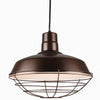 16"w Warehouse Shade Pendant (Choose finish, Optional Wire Guard) Ceiling Hi-Lite Oil Rubbed Bronze Wire Guard 