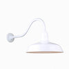 16" Gooseneck Light Warehouse Shade, QSNHL-A Arm (Choose Finish and Accessory Options) Outdoor Hi-Lite White (none) 