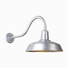 16" Gooseneck Light Warehouse Shade, QSNHL-A Arm (Choose Finish and Accessory Options) Outdoor Hi-Lite Galvanized (none) 