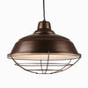 17"w Warehouse Shade Pendant (Choose finish, Optional Wire Guard) Ceiling Hi-Lite Oil Rubbed Bronze Wire Guard 