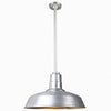 Warehouse 18"w Ceiling Light with 36" Stem (Choose Finish and Accessories) Ceiling Hi-Lite Galvanized Swivel Canopy for sloped ceilings 