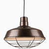 18"w Warehouse Shade Pendant (Choose finish, Optional Wire Guard) Ceiling Hi-Lite Oil Rubbed Bronze Wire Guard 
