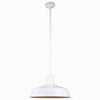 Warehouse 18"w Ceiling Light with 36" Stem (Choose Finish and Accessories) Ceiling Hi-Lite White Swivel Canopy for sloped ceilings 