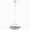 Warehouse 18"w Ceiling Light with 36" Stem (Choose Finish and Accessories) Ceiling Hi-Lite White Wire Guard 