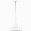 Warehouse 18"w Ceiling Light with 36" Stem (Choose Finish and Accessories) Ceiling Hi-Lite White (None) 