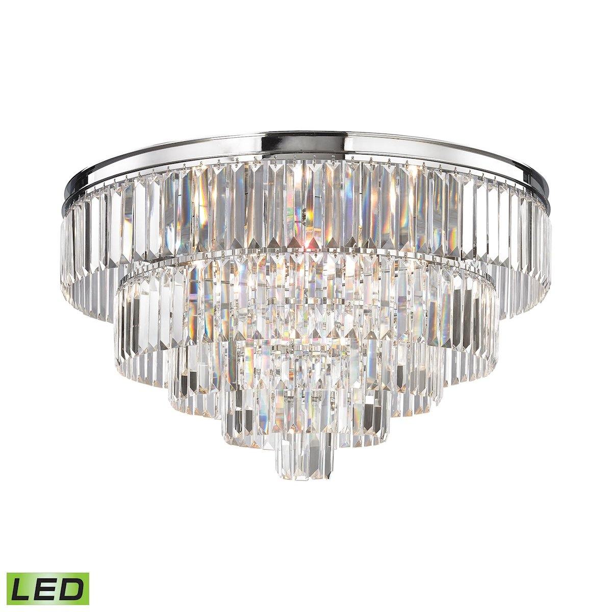 Palacial 6 Light LED Chandelier In Polished Chrome Ceiling Elk Lighting 