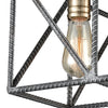 Crossbar 4 Semi Flush Silverdust Iron/Satin Brass Ceiling Elk Lighting 