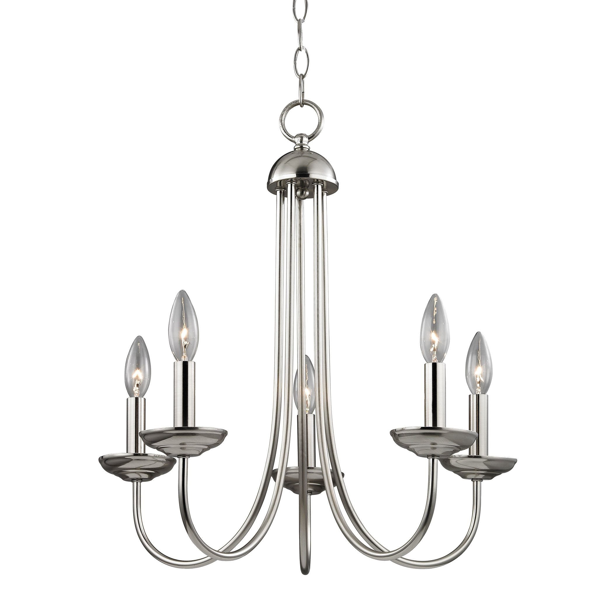 Williamsport 5-Light Chandelier in Brushed Nickel Ceiling Thomas Lighting 