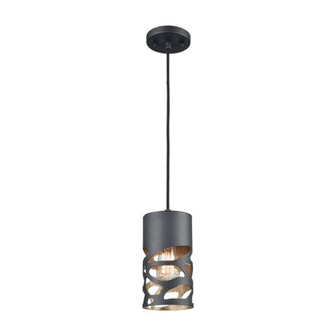 Mystique 1 Pendant Texture Black Ceiling Elk Lighting 