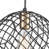 Yardley 10" Black Sphere Cage Mini Pendant Ceiling Elk Lighting 