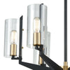 Blakeslee 6 Chandelier Matte Black/Satin Brass Ceiling Elk Lighting 