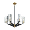 Blakeslee 6 Chandelier Matte Black/Satin Brass Ceiling Elk Lighting 