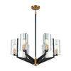 Blakeslee 6 Chandelier Matte Black/Satin Brass Ceiling Elk Lighting 