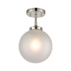 Boudreaux 1-Light Mini Pendant in Polished Nickel with Frosted Ceiling Elk Lighting 