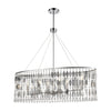 Chamelon 6-Light Island Light in Polished Chrome with Perforated Stainless and Clear Crystal Ceiling Elk Lighting 