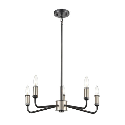 Cortlandt 5-Light Chandelier in Gray Iron Ceiling Elk Lighting 