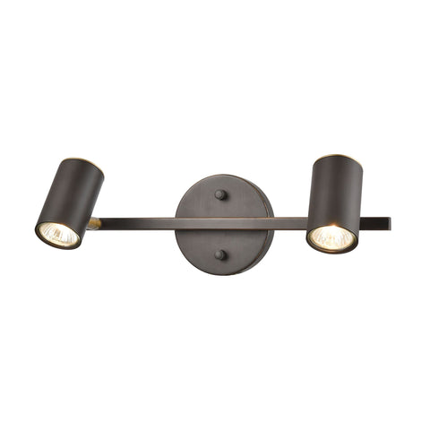 Kempton 2-Light Vanity Light in Matte Black Wall Elk Lighting 