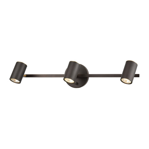 Kempton 3-Light Vanity Light in Matte Black Wall Elk Lighting 