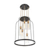 Sheena 5-Light Pendant in Silverdust Iron with Clear Glass Ceiling Elk Lighting 