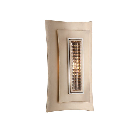 Muse 1 Light Wall Sconce - Tranquility Silver Leaf Wall Corbett 