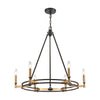 Talia 6-Light Chandelier in Oil Rubbed Bronze and Satin Brass
