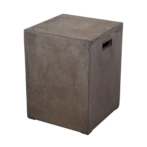 Cubo Square Handled Concrete Stool Furniture Dimond Home 
