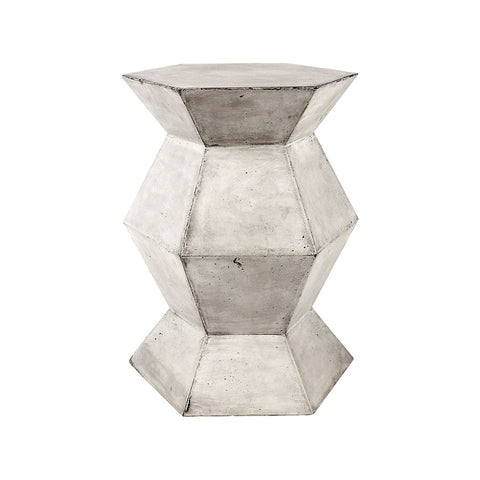 Flanery Waxed Concrete Accent Table Furniture Dimond Home 