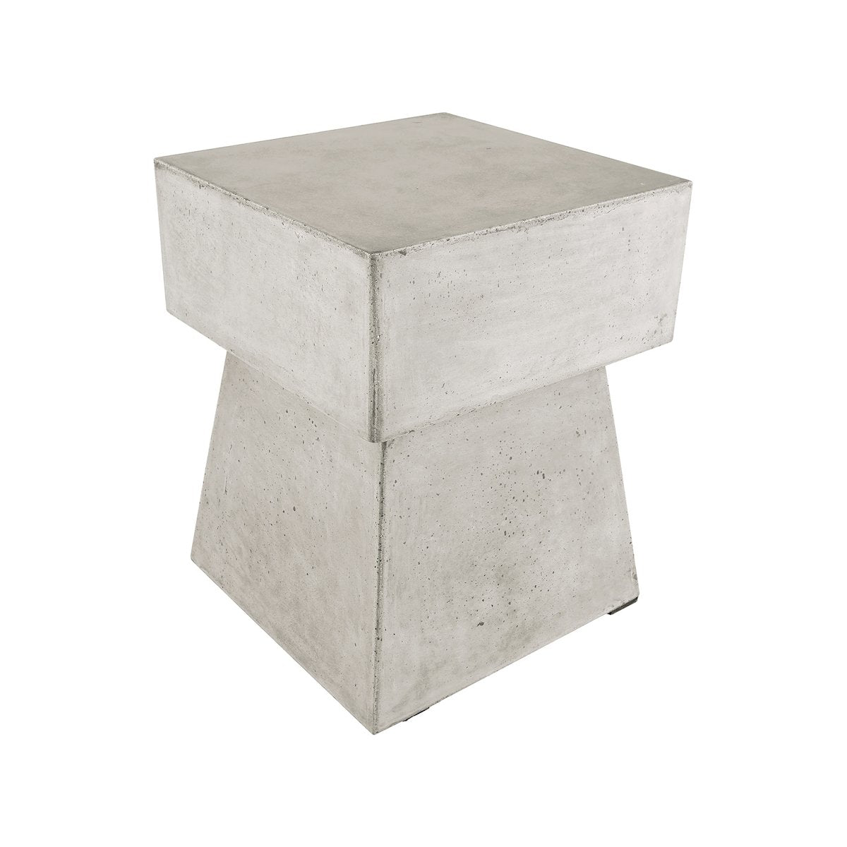 Mushroom Waxed Concrete Stool Furniture Dimond Home 