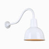 10" Gooseneck Light Deep Bowl Shade, QSNHL-A Arm (Choose Finish and Accessory Options) Outdoor Hi-Lite White (none) 