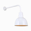 10" Gooseneck Light Deep Bowl Shade, QSNB-13 Arm (Choose Finish and Accessory Options) Outdoor Hi-Lite White (none) 