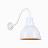 10" Gooseneck Light Deep Bowl Shade, QSNB-42 Arm (Choose Finish and Accessory Options) Outdoor Hi-Lite White (none) 