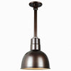 Warehouse 10"w Ceiling Light with 12" Stem (Choose Finish and Accessories) Ceiling Hi-Lite Oil Rubbed Bronze (None) 