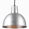 12"w Deep Bowl Shade Pendant (Choose finish, Optional Wire Guard) Ceiling Hi-Lite Galvanized (None) 