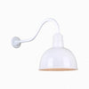 12" Gooseneck Light Deep Bowl Shade, QSNHL-A Arm (Choose Finish and Accessory Options) Outdoor Hi-Lite White (none) 