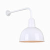 12" Gooseneck Light Deep Bowl Shade, QSNB-13 Arm (Choose Finish and Accessory Options) Outdoor Hi-Lite White (none) 