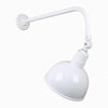 12" Gooseneck Light Deep Bowl Shade, QSNB-13 Arm (Choose Finish and Accessory Options) Outdoor Hi-Lite White Swivel Knuckle 