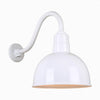 12" Gooseneck Light Deep Bowl Shade, QSNB-42 Arm (Choose Finish and Accessory Options) Outdoor Hi-Lite White (none) 