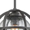 Aubridge 10"w Bronze Mini Pendant with Seeded Glass Ceiling Elk Lighting 